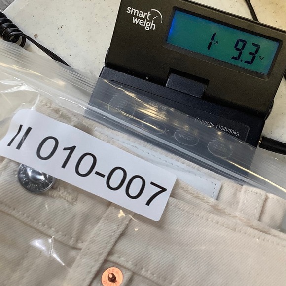 NEW RE/DONE Size 26 70s High Rise Skinny Boot Cut Vintage White Jeans $295 I10-7 - Picture 10 of 10